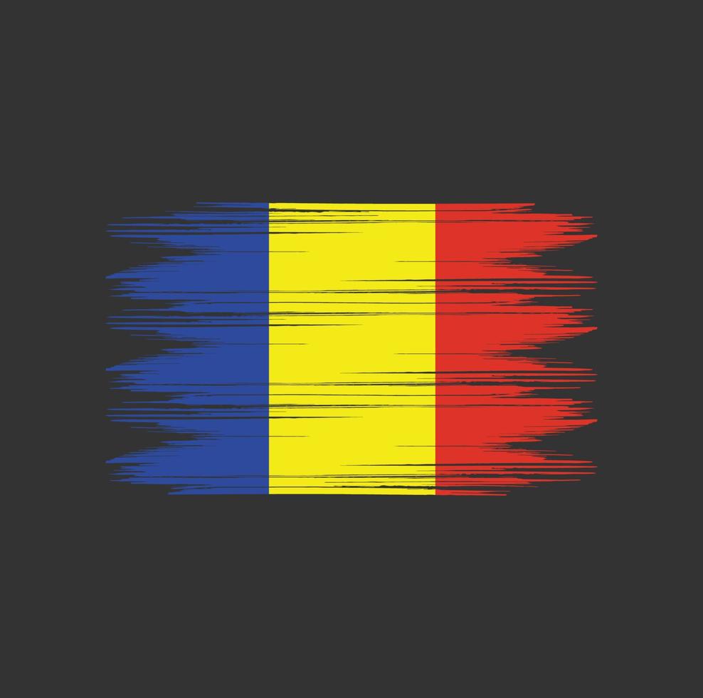 Romania Flag Brush vector