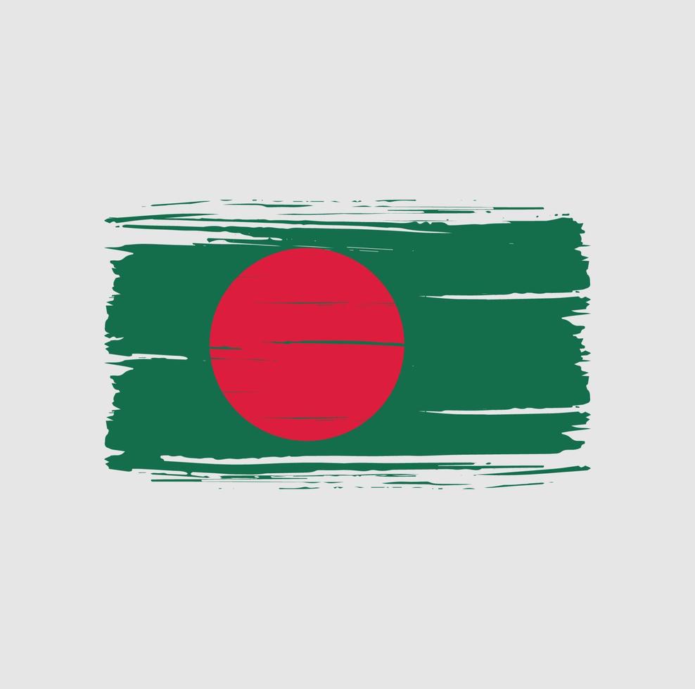 Bangladesh flag brush stroke. National flag vector