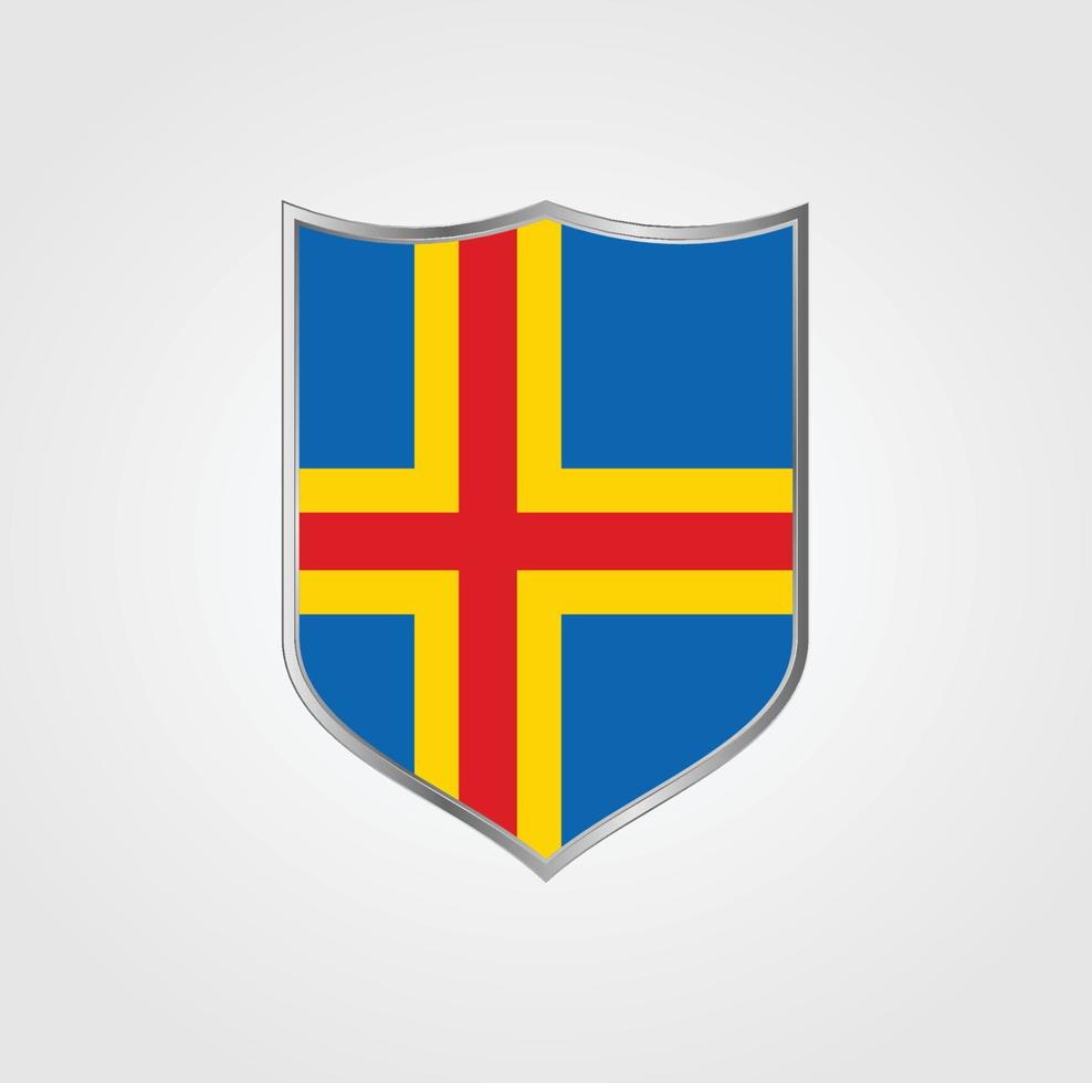 Aland Islands Flag Design vector
