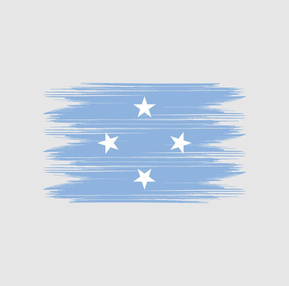 Micronesia Flag Brush vector