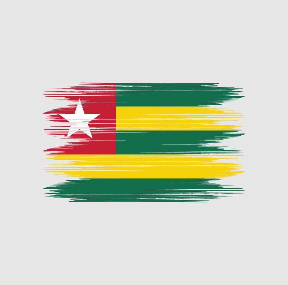 Togo Flag Brush vector