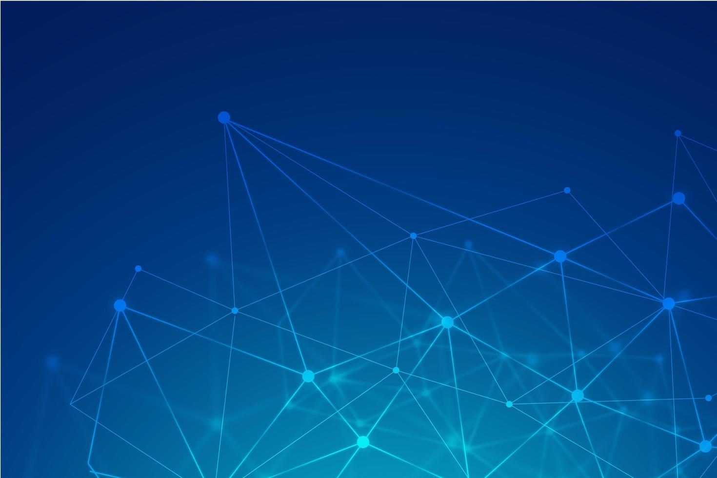 Geometric network lines blue background photo