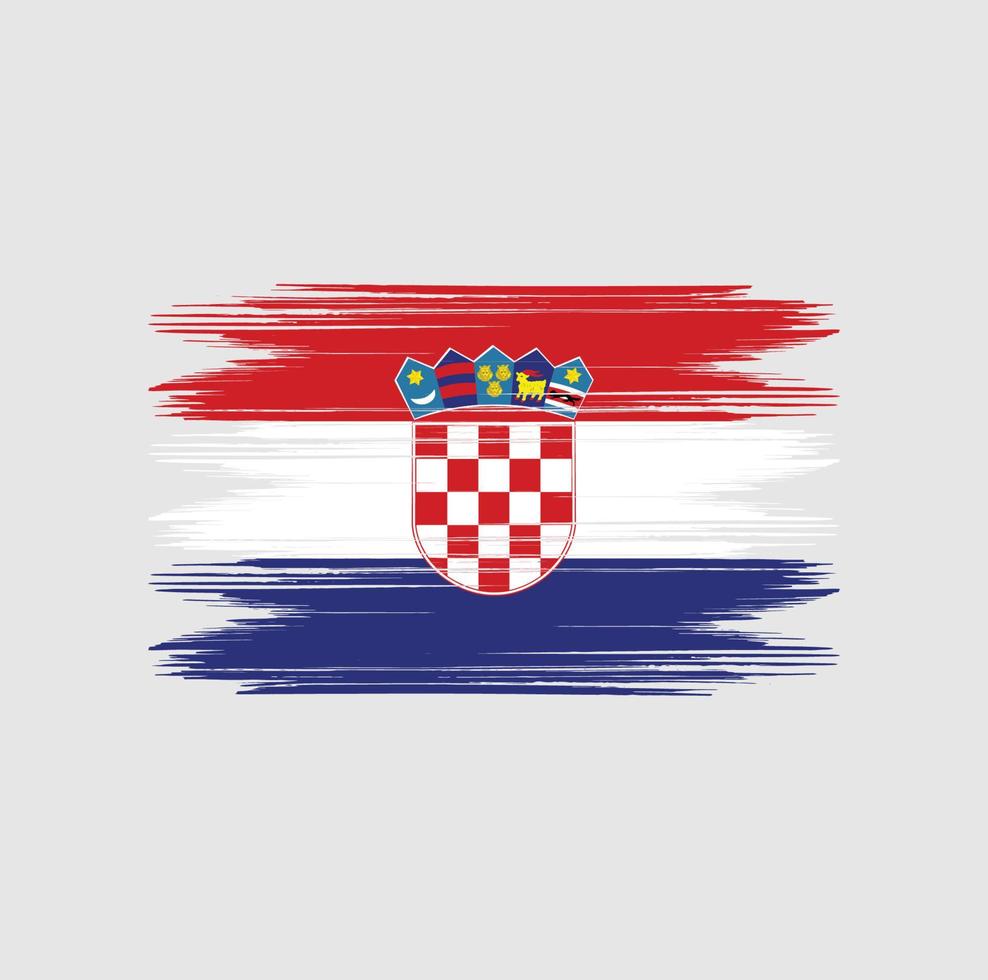 Croatia Flag Brush vector
