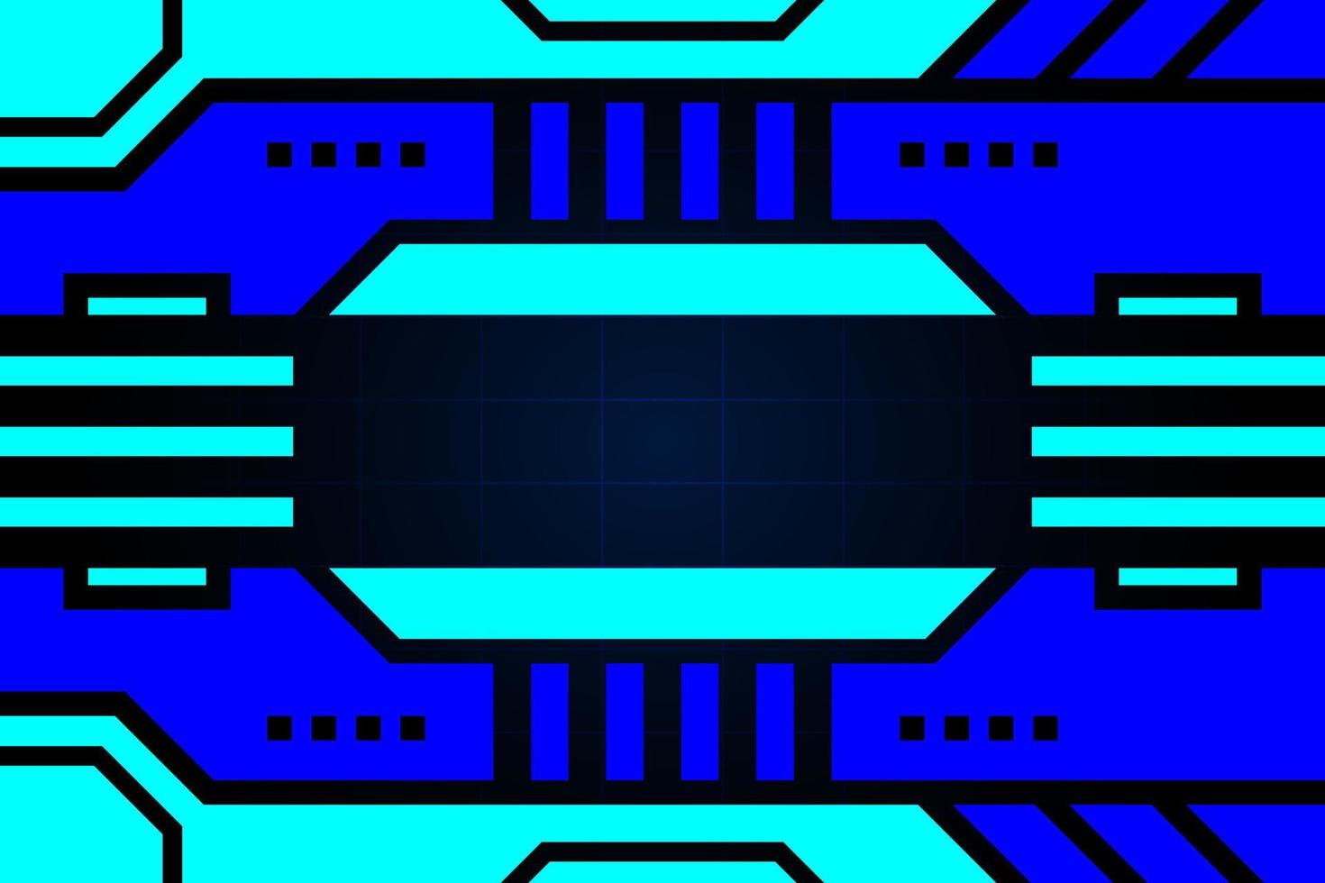 Blue abstract hud modern background technology digital design. vector