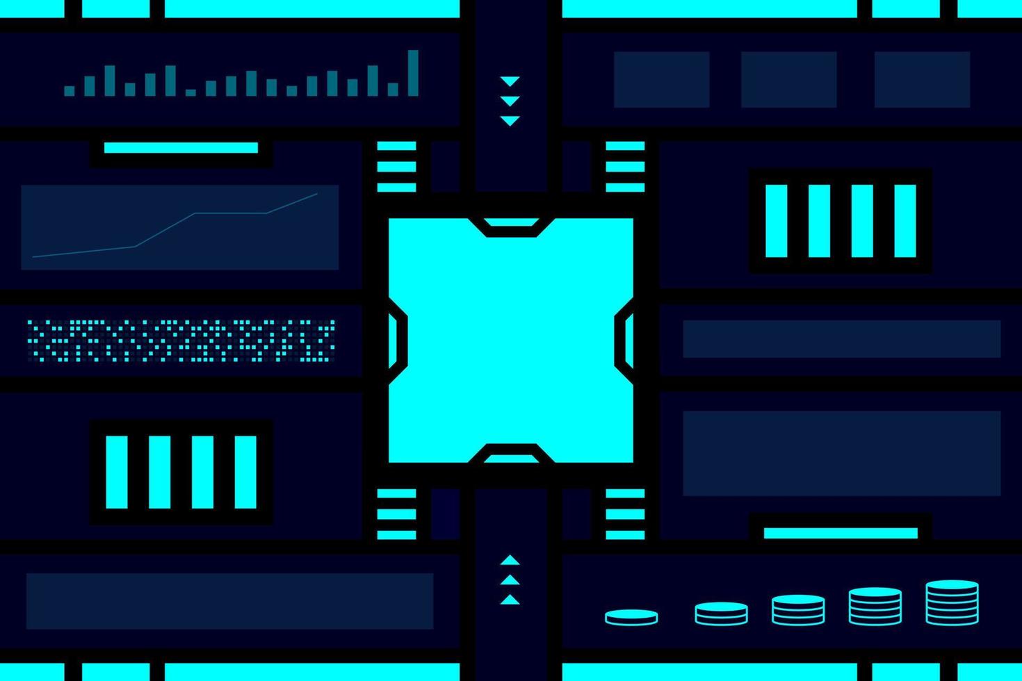 fondo de tecnología de panel de control moderno abstracto para medios digitales. vector