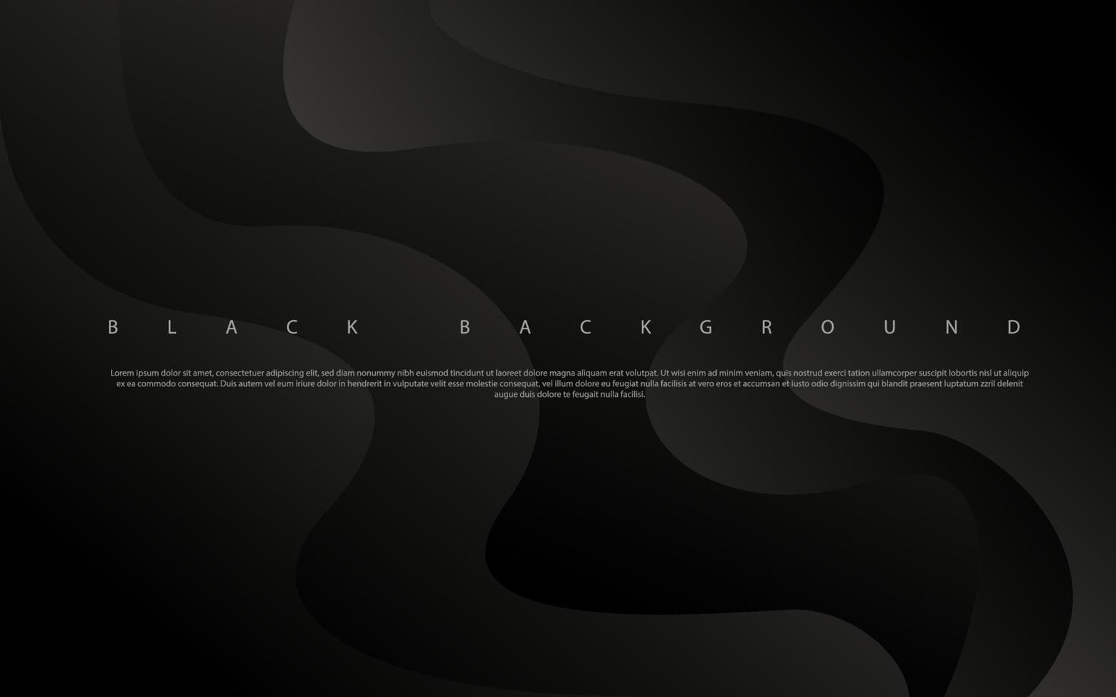 Minimal abstract wave background premium black background vector