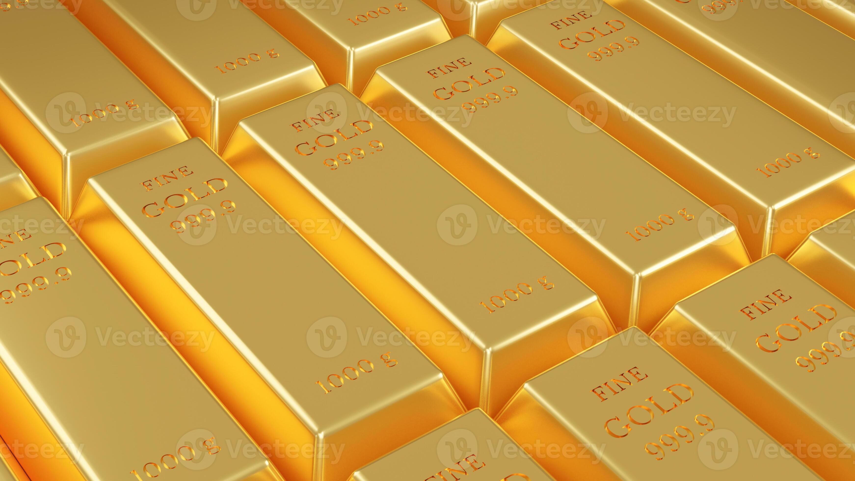 Hanging Weight Scale With Stack Of Golden Bars 3d Rendering Stock Photo -  Download Image Now - iStock