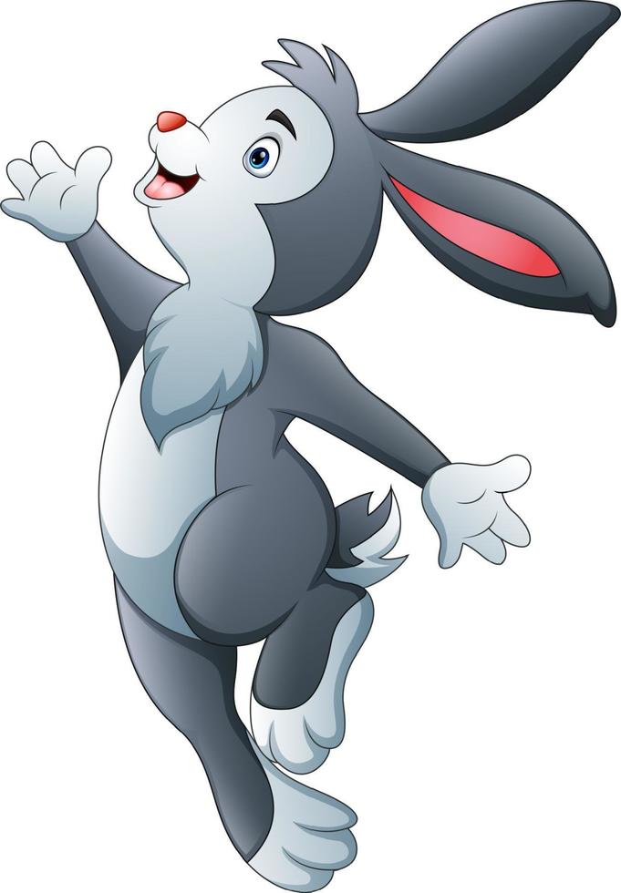 el conejito de pascua conejo dibujos animados bailando vector
