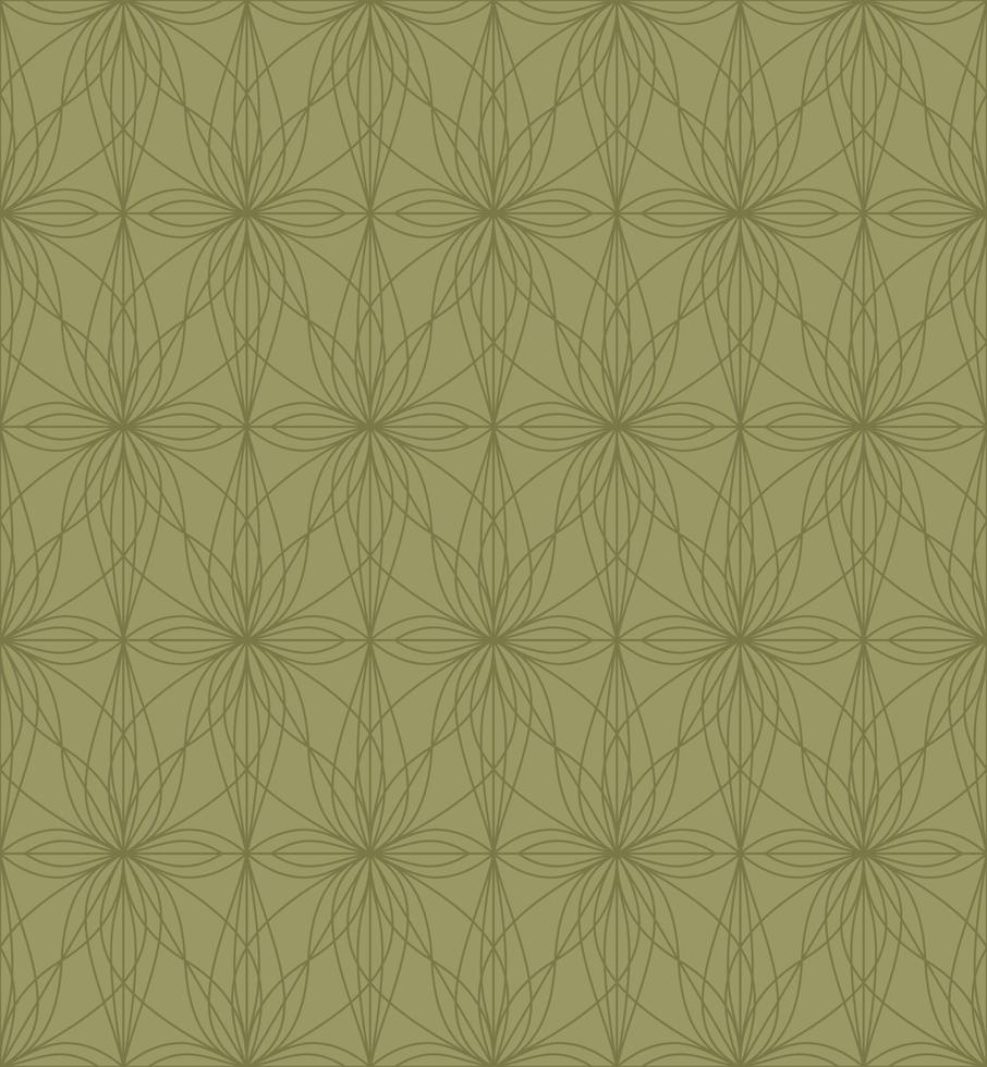 OLIVE BACKGROUND WITH VECTOR VINTAGE FLORAL PATTERN