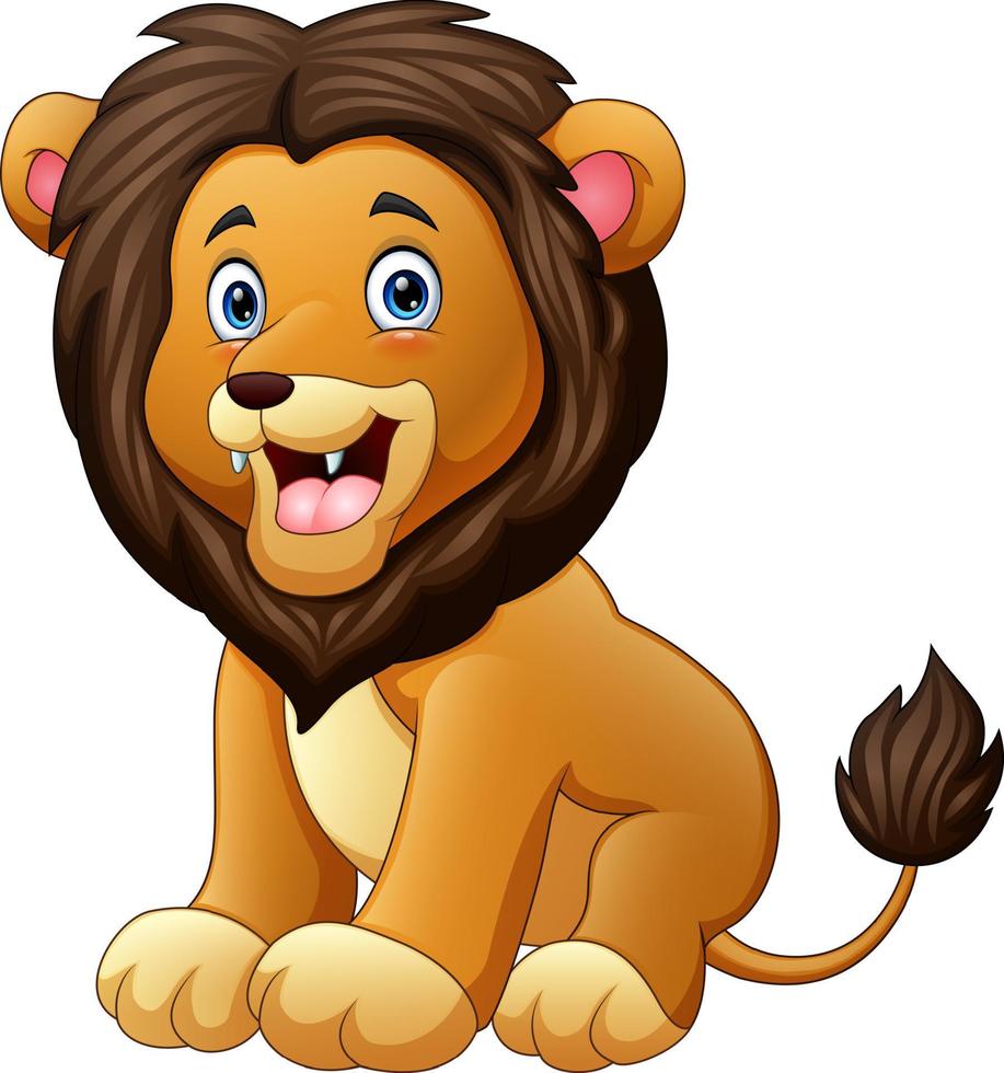 A big lion on a white background vector