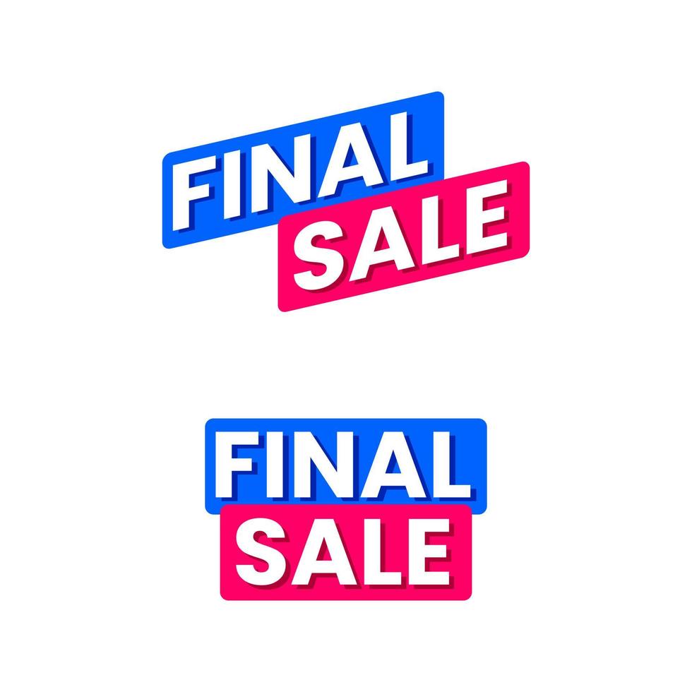 Final Sale Shopping Offer Label Icon Badge Shopping Design Vector