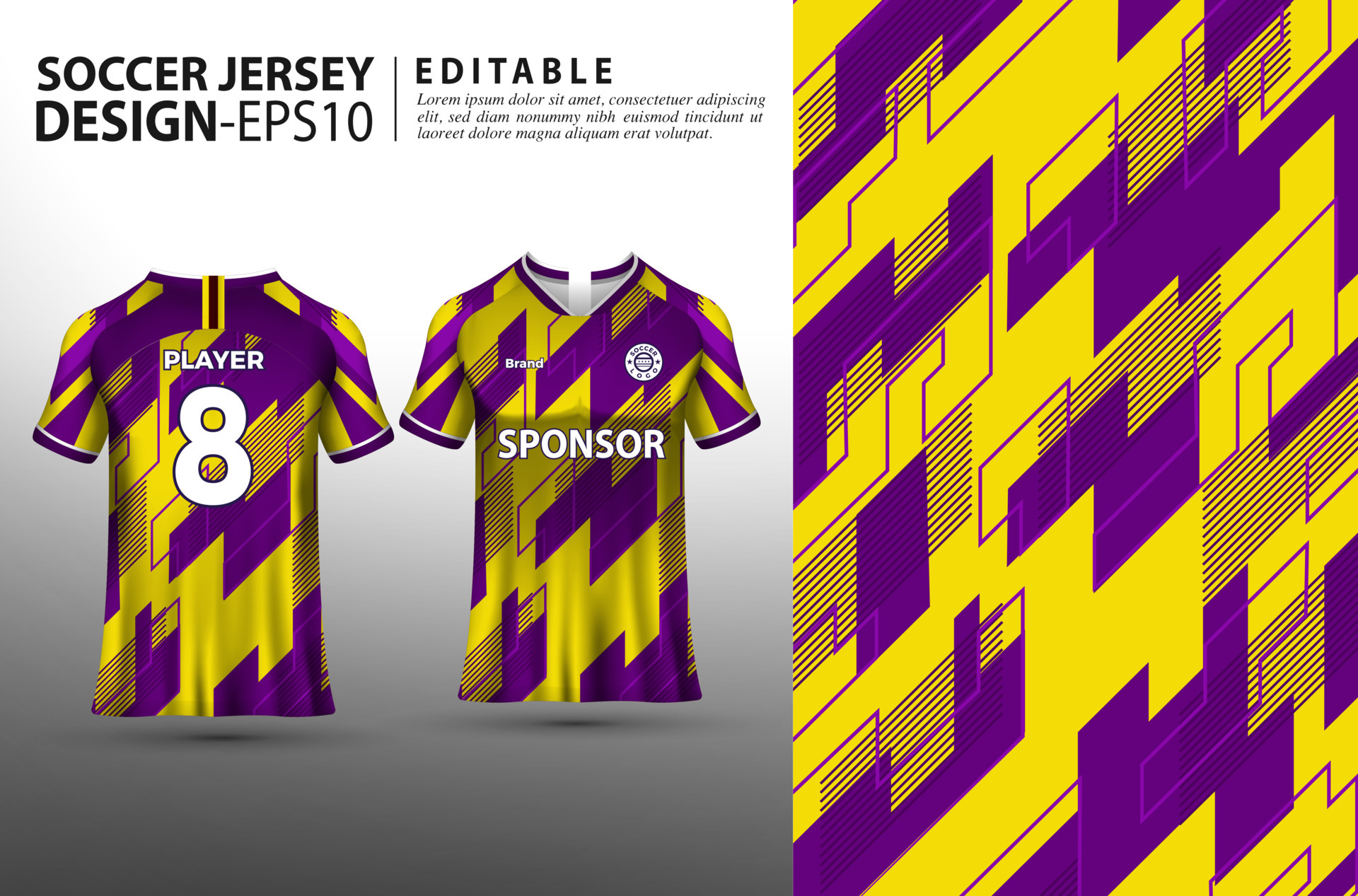 Soccer jersey template. jersey printing and sublimation designs for