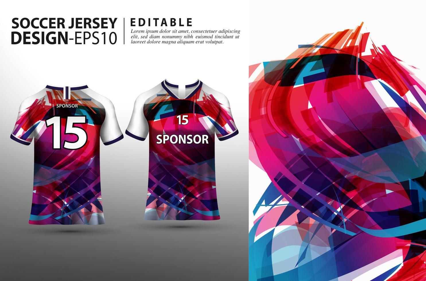 Soccer jersey template. jersey printing and sublimation designs for soccer teams vector