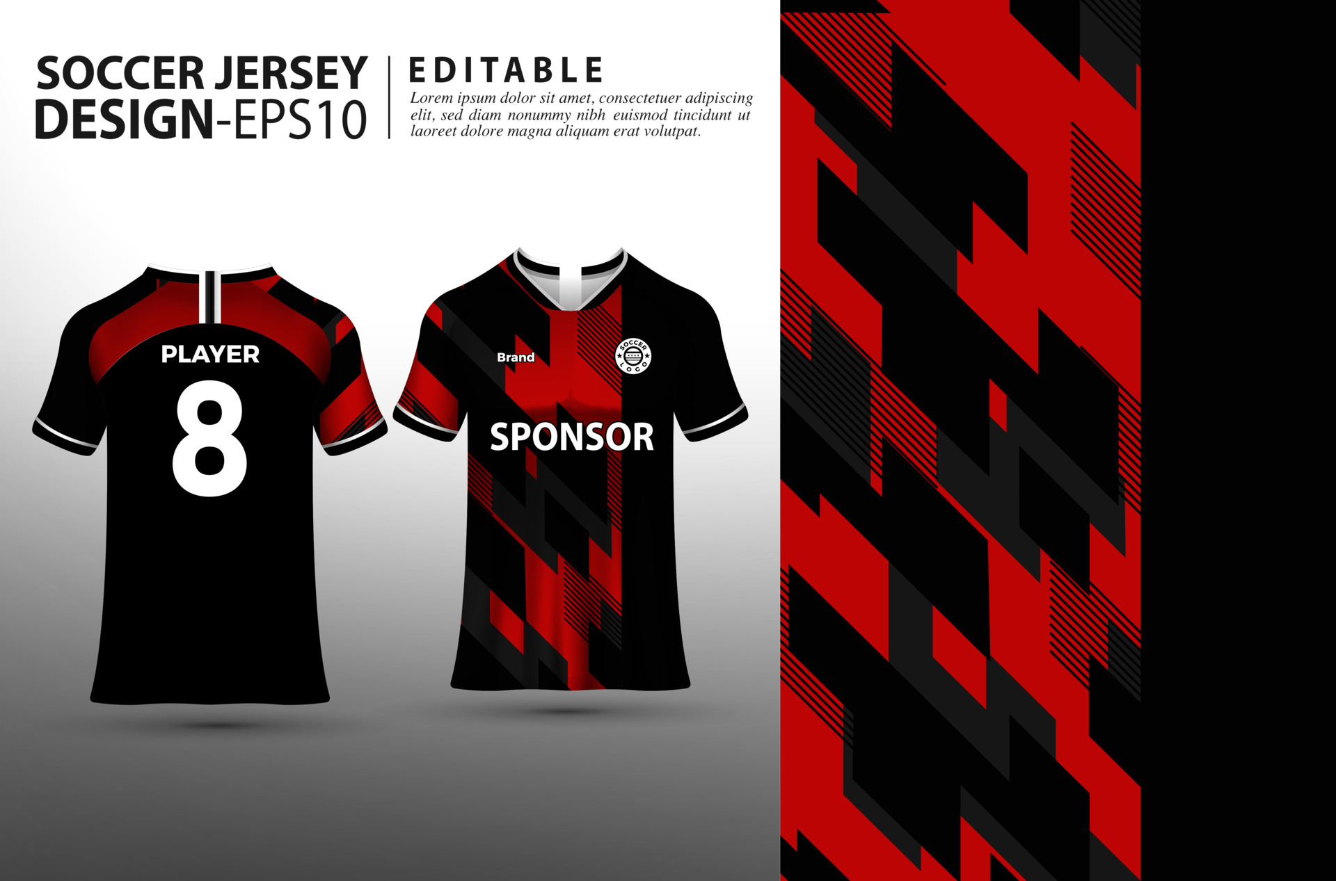 Soccer jersey template. jersey printing and sublimation designs for