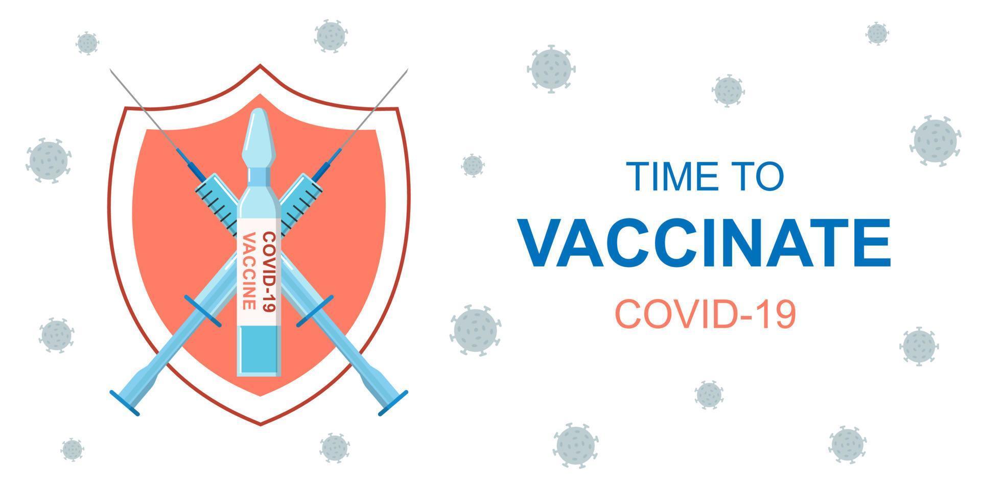Time to vaccinate vector banner