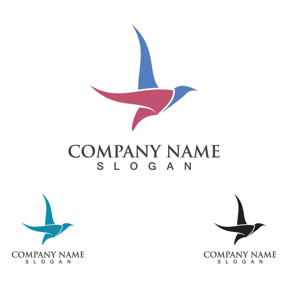 Seagull Logo design, themes, templates graphic elements wildlife animal vector