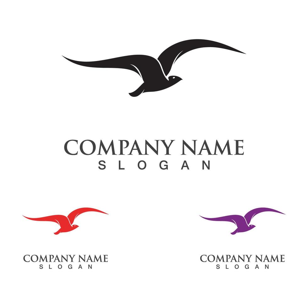 Seagull Logo design, themes, templates graphic elements wildlife animal vector