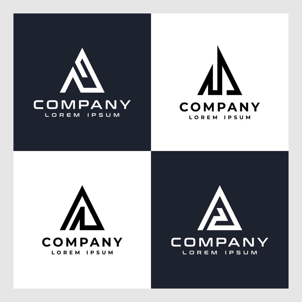 colección de logotipo de letra minimalista vector