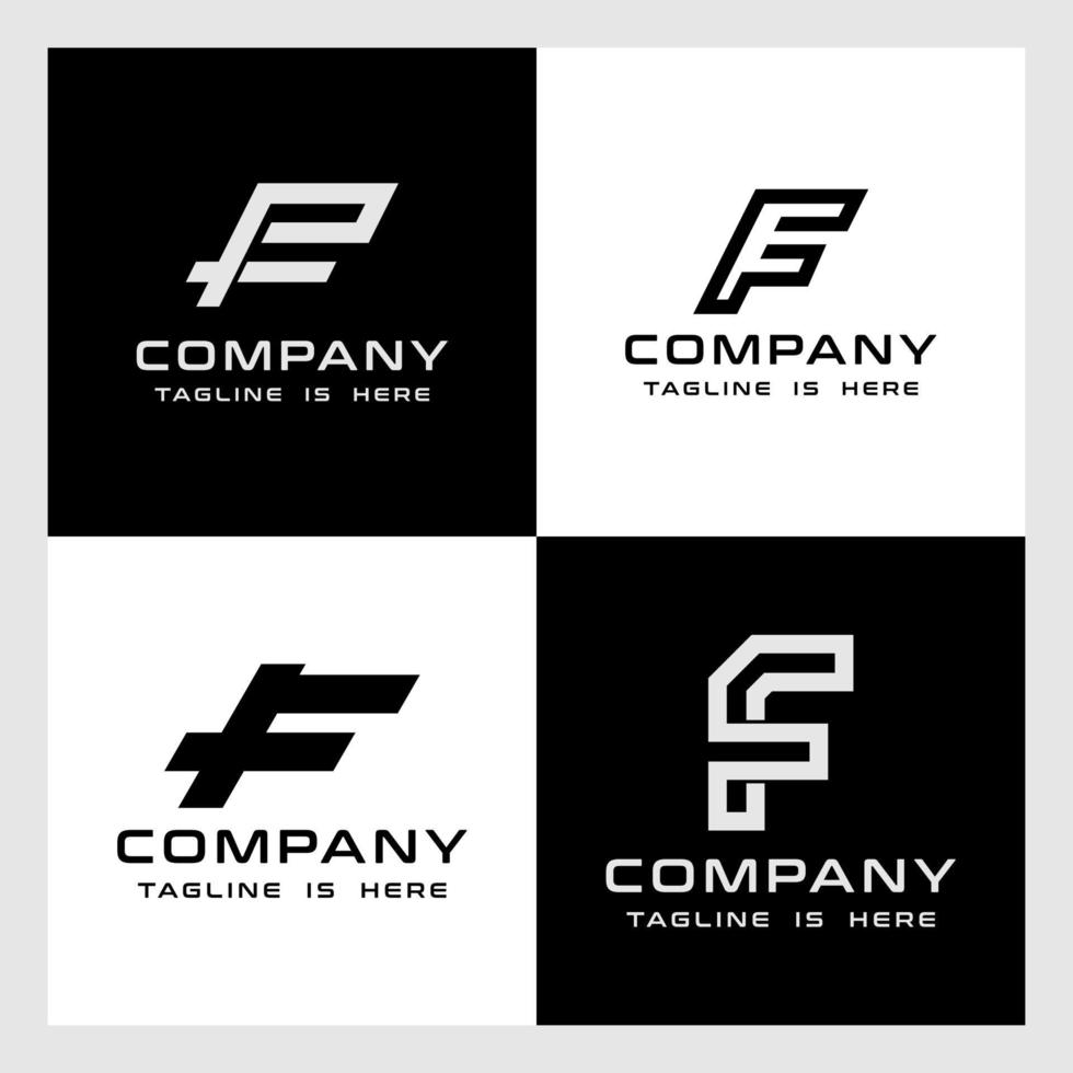 Collection of minimalist letter logo vector