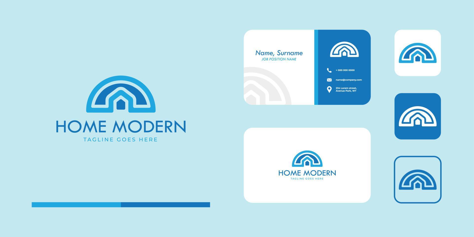 plantilla de diseño del logotipo de la casa vectorial: hogar, casa y logotipo de símbolo moderno adecuado para la agencia inmobiliaria y la empresa inmobiliaria vector