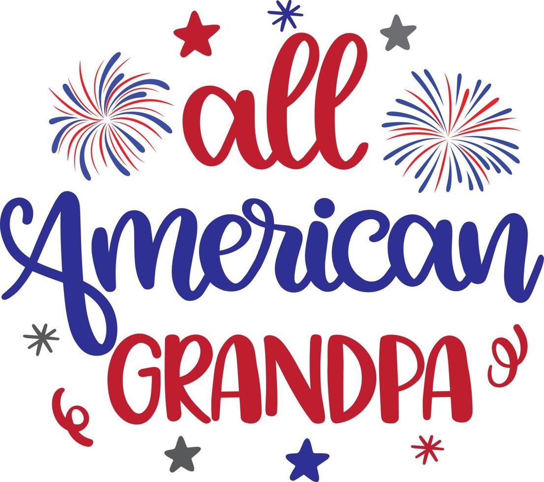 All American Grandpa vector