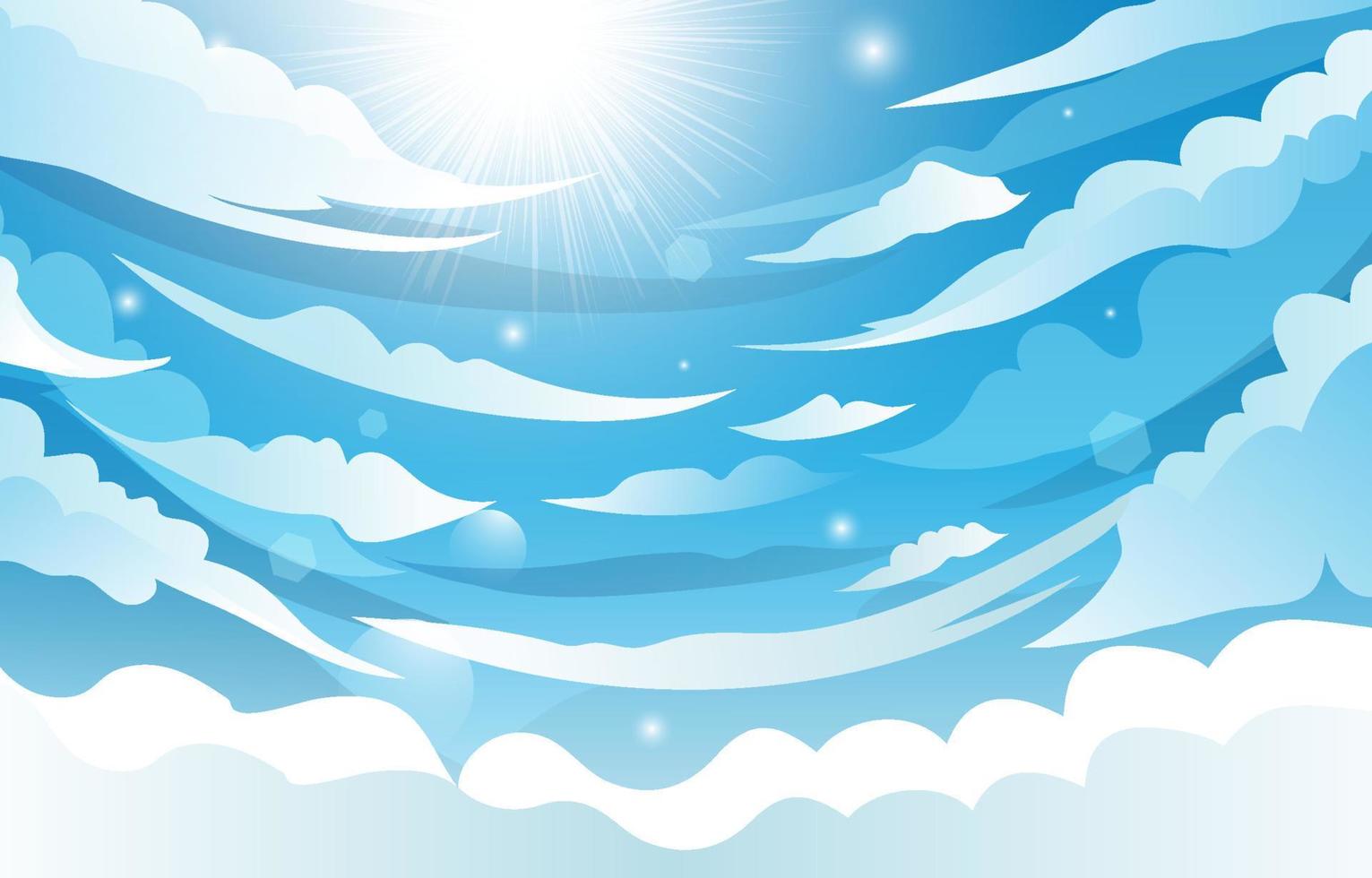 Beautiful Blue Sky Background vector