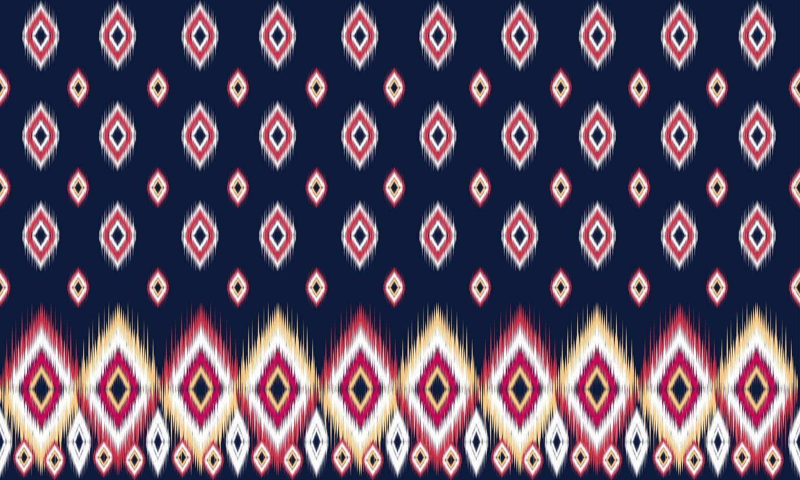 Geometric ethnic oriental ikat pattern traditional Design for background,carpet,wallpaper,clothing,wrapping,Batik,fabric,Vector illustration.embroidery style. vector