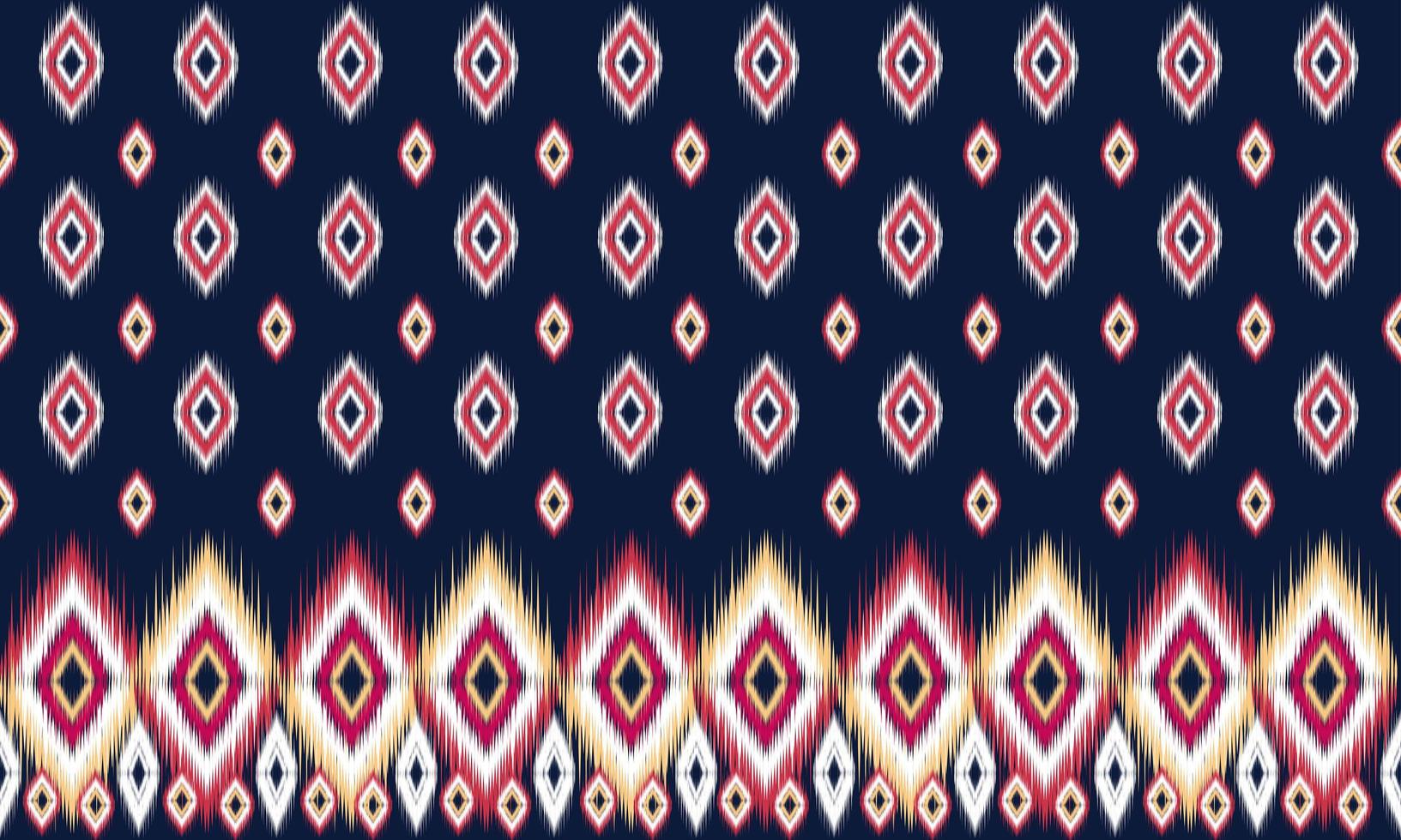 Geometric ethnic oriental ikat pattern traditional Design for background,carpet,wallpaper,clothing,wrapping,Batik,fabric,Vector illustration.embroidery style. vector