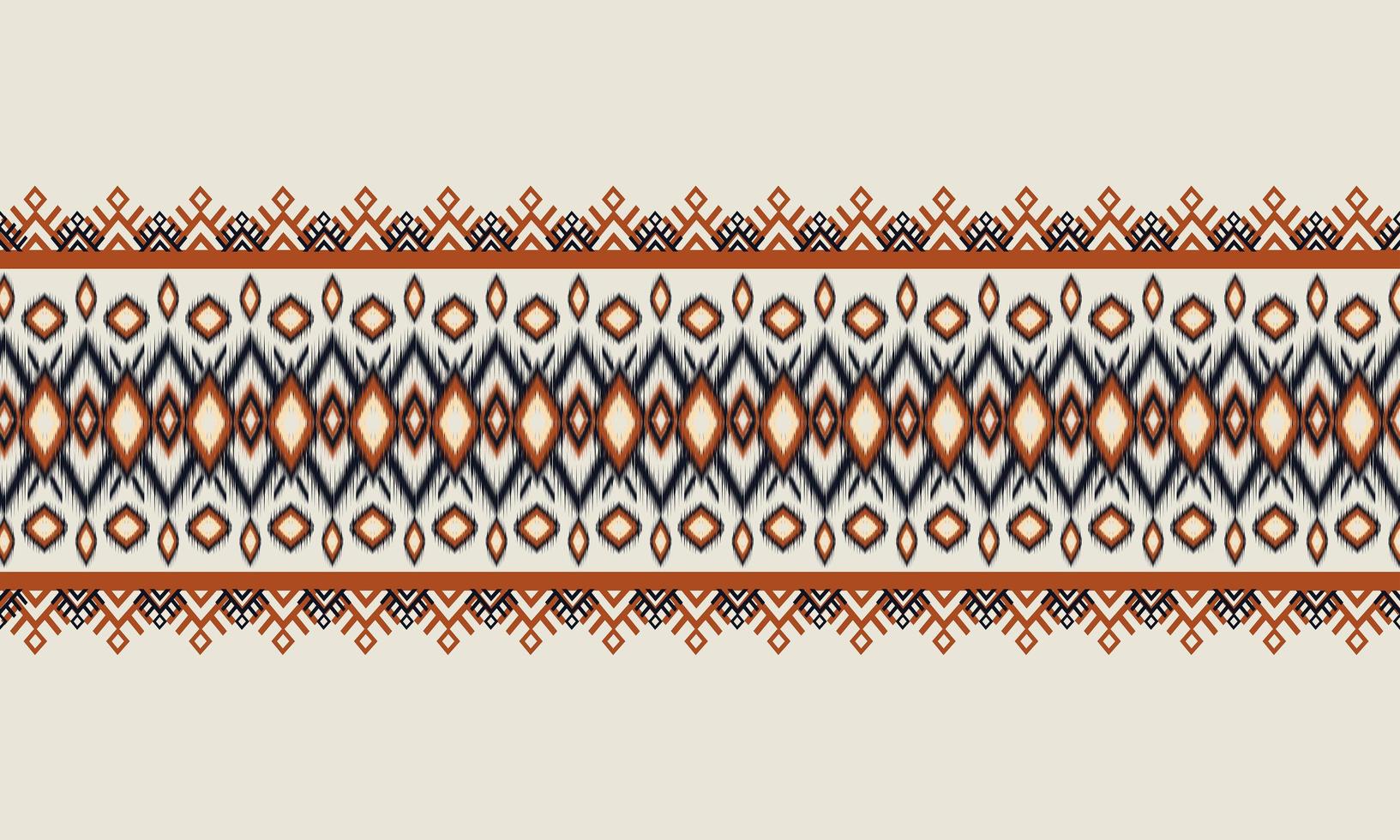 diseño tradicional del patrón de ikat oriental étnico geométrico para el fondo, alfombra, papel tapiz, ropa, envoltura, batik, tela, estilo de bordado de ilustración vectorial. vector