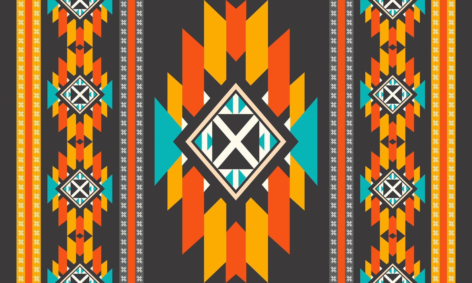 Diseño de fondo tradicional de vector de patrones sin fisuras étnicas orientales para alfombra, papel tapiz, ropa, envoltura, batik, tela, estilo de bordado de ilustración vectorial.