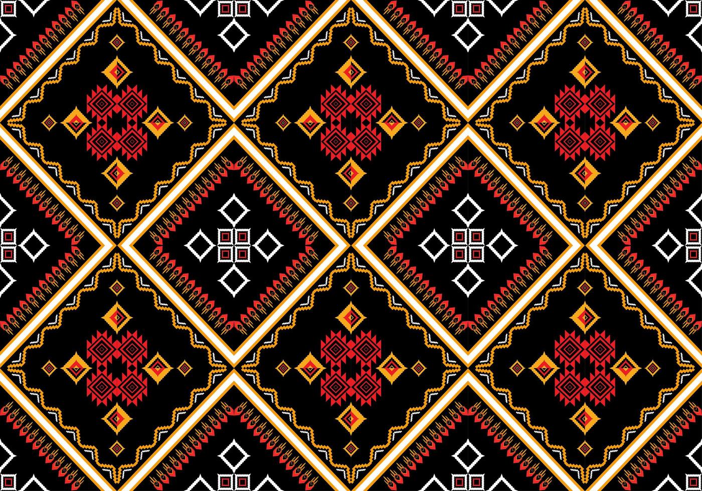 Geometric ethnic oriental seamless pattern traditional Design for background,carpet,wallpaper,clothing,wrapping,Batik,fabric,Vector illustration.embroidery style. vector