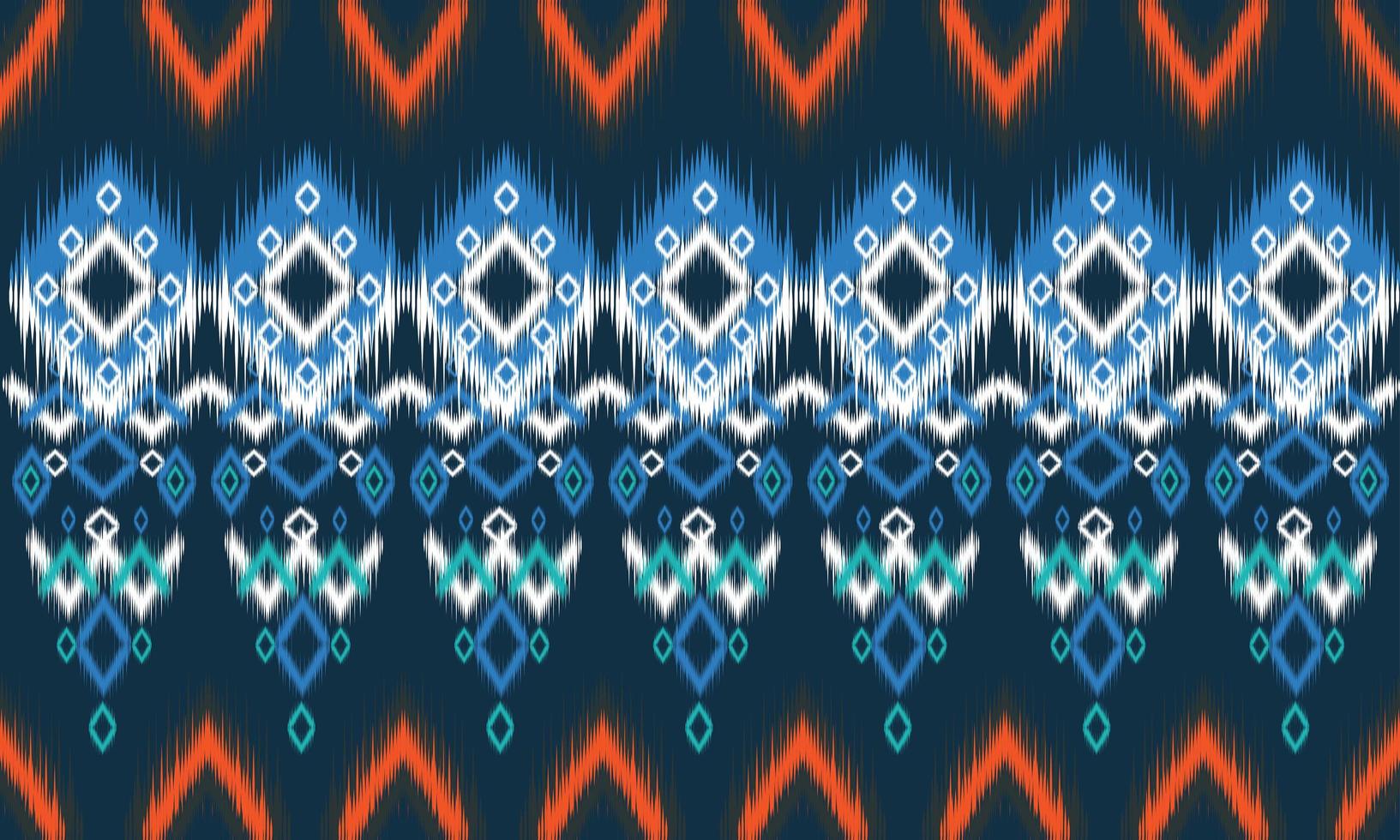diseño tradicional de patrón oriental étnico geométrico para fondo, alfombra, papel tapiz, ropa, envoltura, batik, tela, estilo de bordado de ilustración vectorial. vector