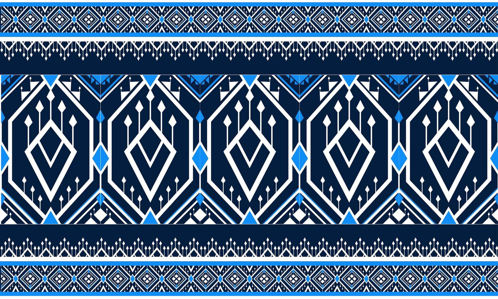 Diseño tradicional de patrones sin fisuras orientales étnicos geométricos para fondo, alfombra, papel tapiz, ropa, envoltura, batik, tela, estilo de bordado de ilustración vectorial. vector