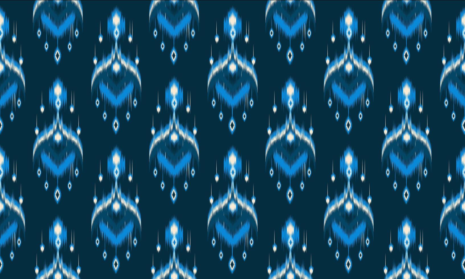 Geometric ethnic oriental ikat seamless pattern. vector