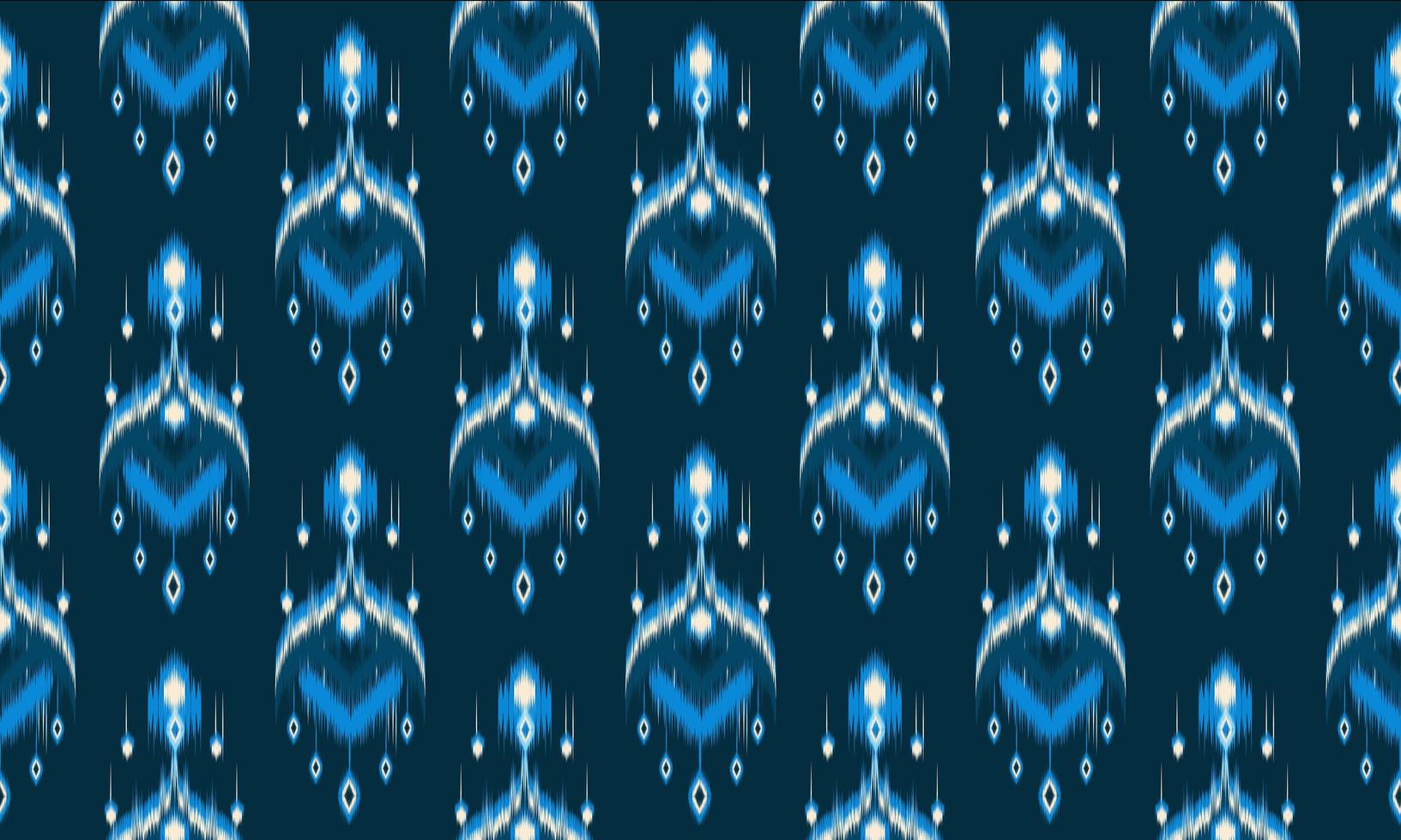 Geometric ethnic oriental ikat seamless pattern. vector