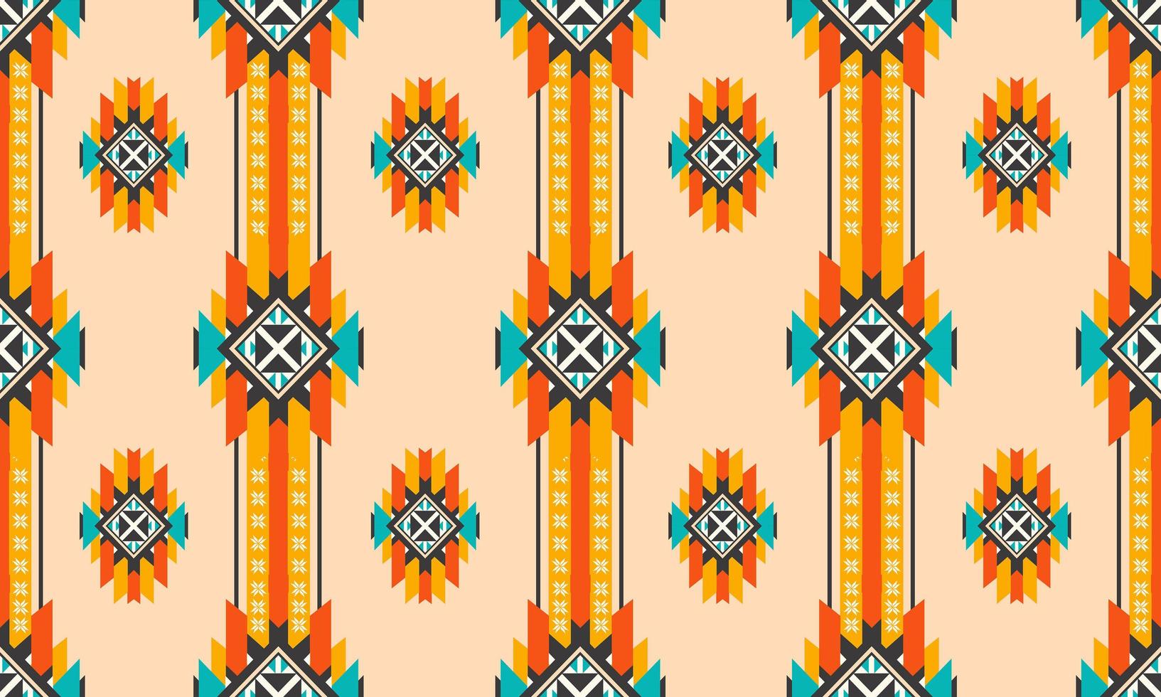 Diseño de fondo tradicional de vector de patrones sin fisuras étnicas orientales para alfombra, papel tapiz, ropa, envoltura, batik, tela, estilo de bordado de ilustración vectorial.