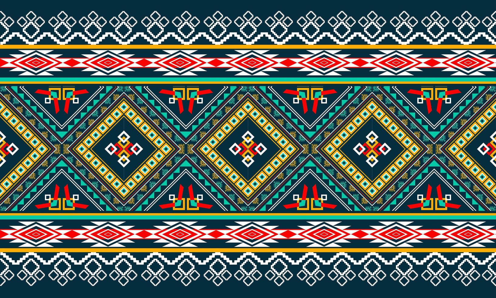 Abstract ethnic geometric pattern design for background or wallpaper. vector