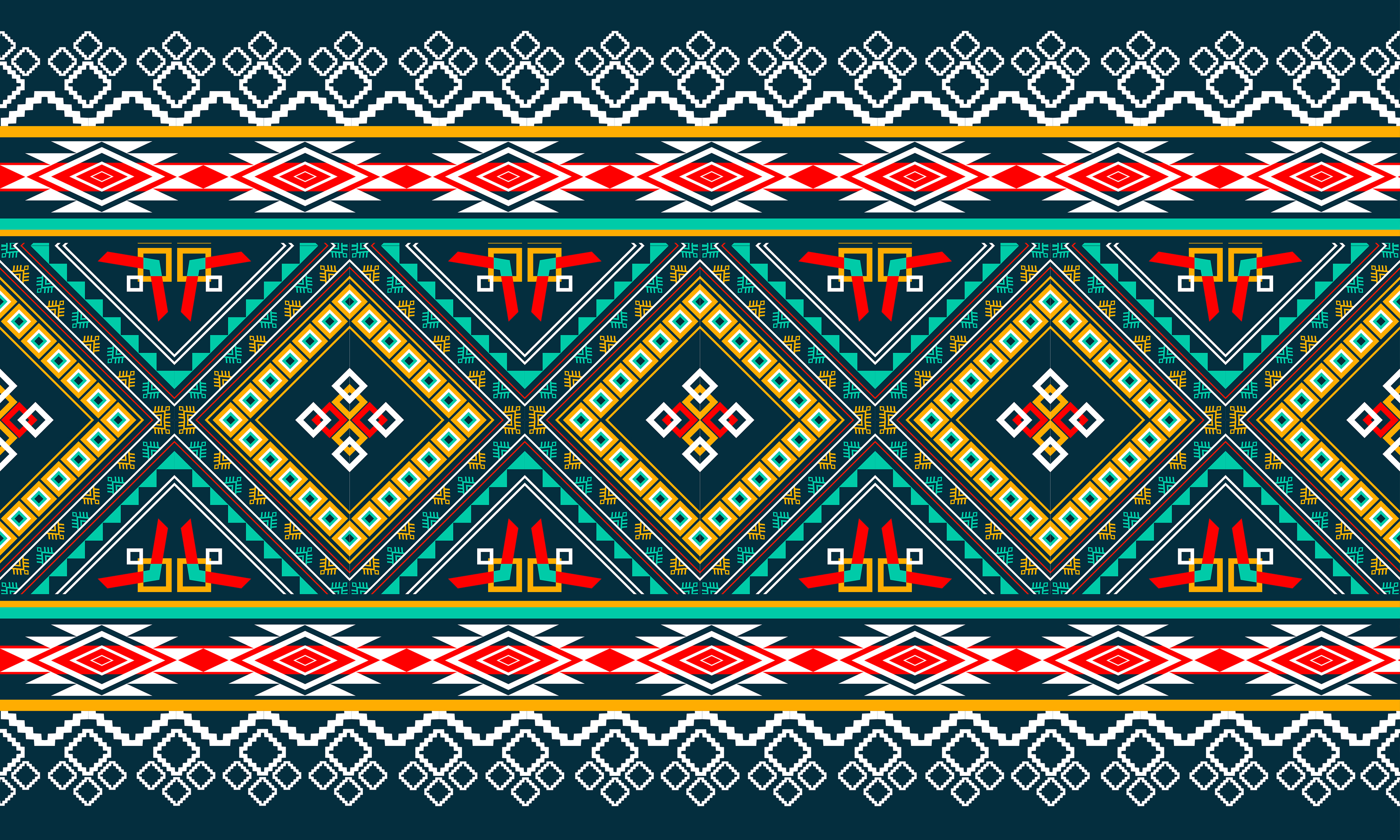 Abstract ethnic geometric pattern design for background or wallpaper.  6082052 Vector Art at Vecteezy