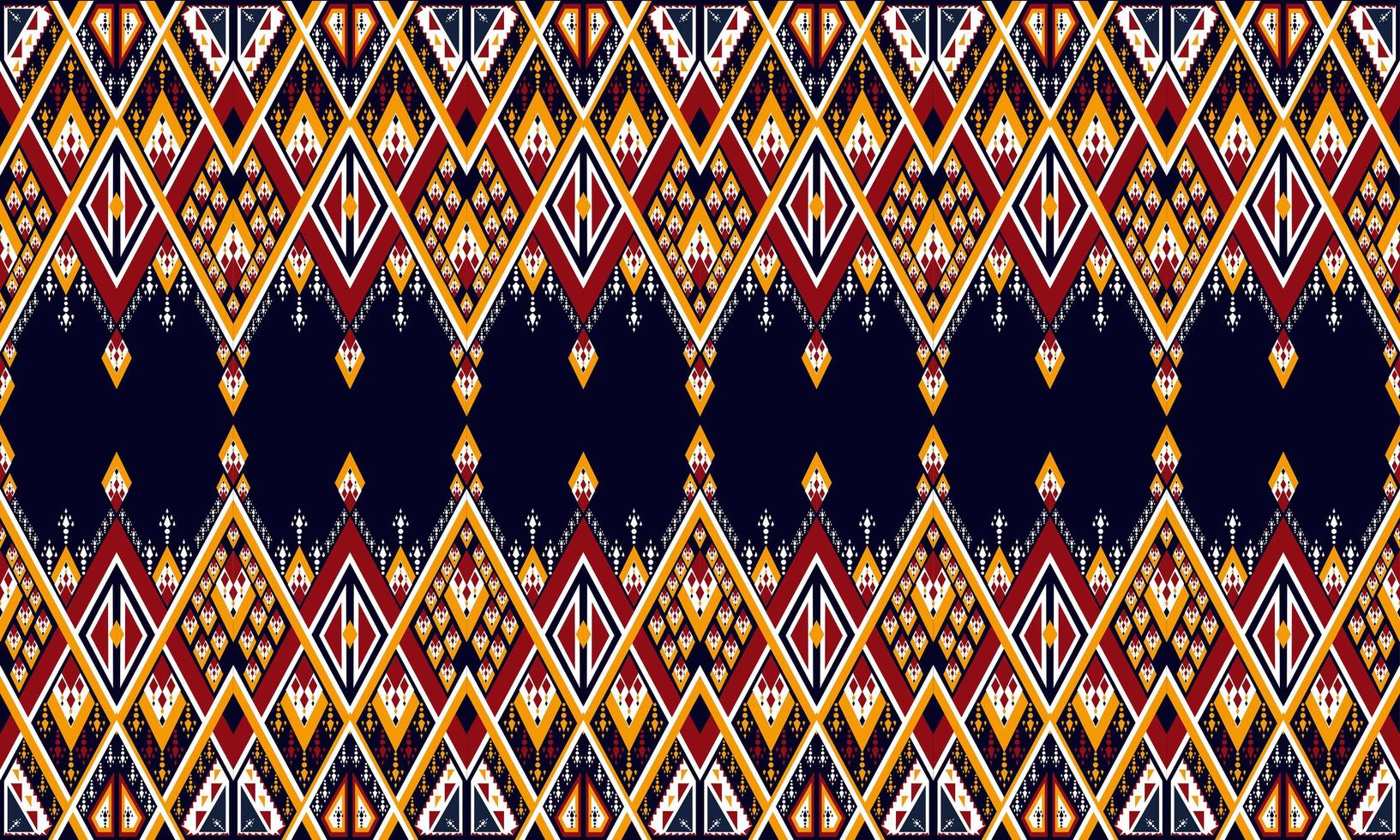 bordado de patrón étnico geométrico. alfombra, papel tapiz, ropa, envoltura, batik, tela, estilo de bordado de ilustración vectorial. vector