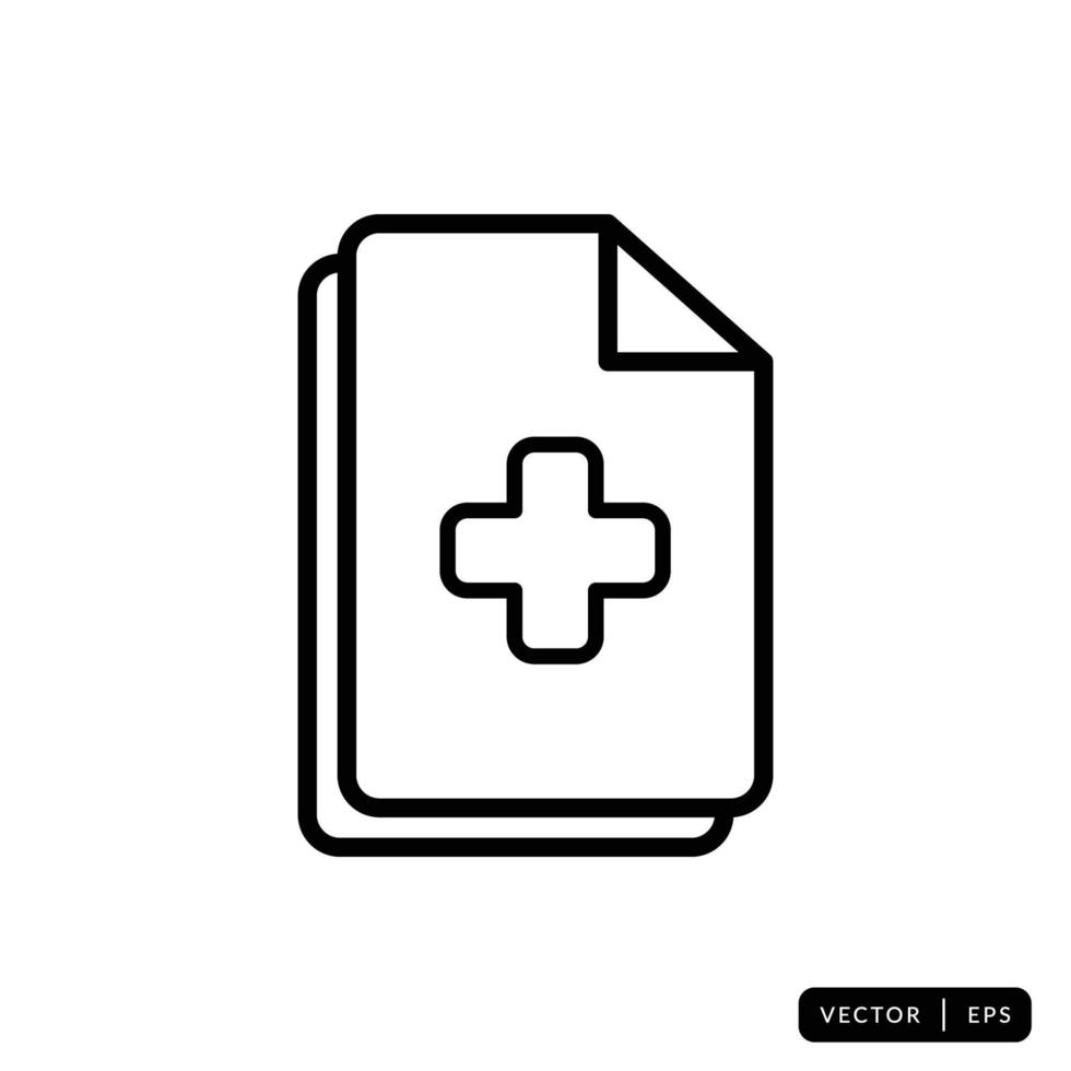 Medical Record Icon Vector - Sign or Symbol