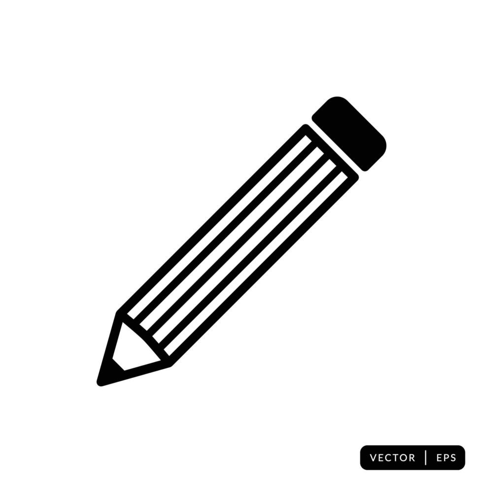 Pencil Icon Vector - Sign or Symbol