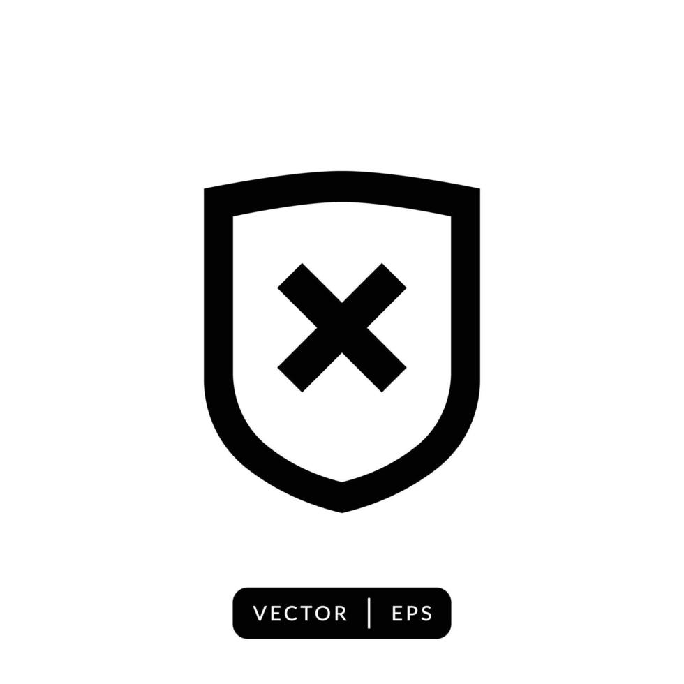 vector de icono de escudo - signo o símbolo
