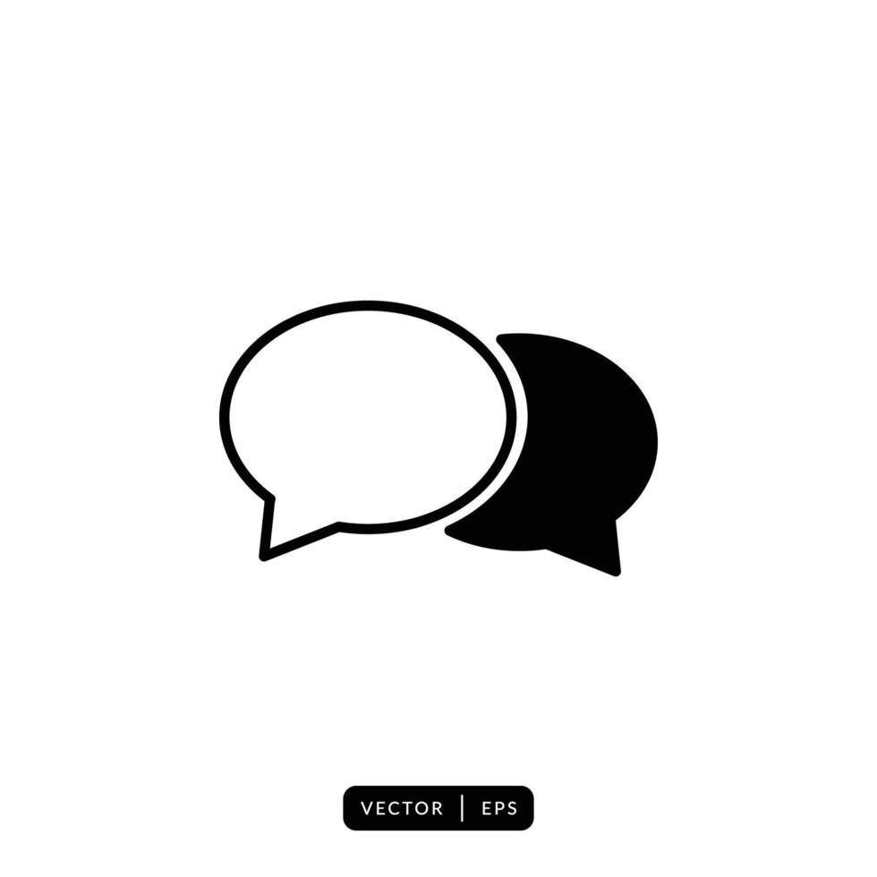Bubble Speech Icon Vector - Sign or Symbol