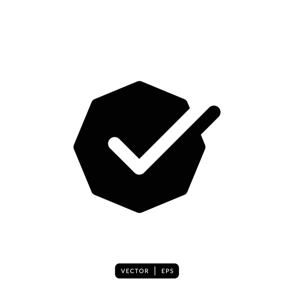 Check Mark Icon Vector - Sign or Symbol