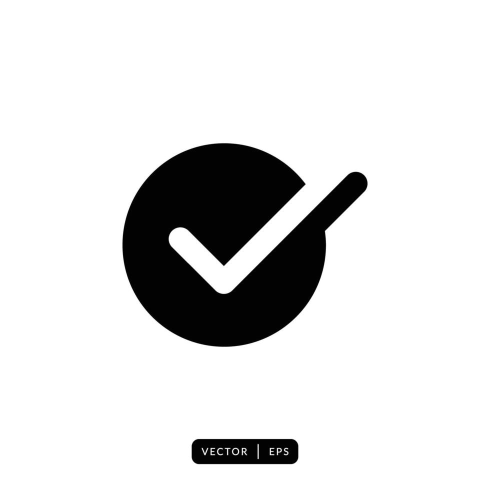 Check Mark Icon Vector - Sign or Symbol