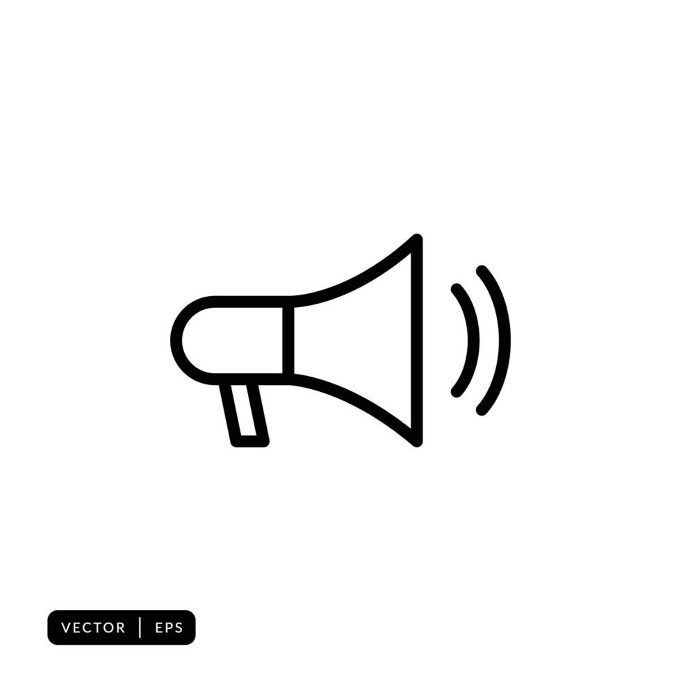 Megaphone Icon Vector - Sign or Symbol