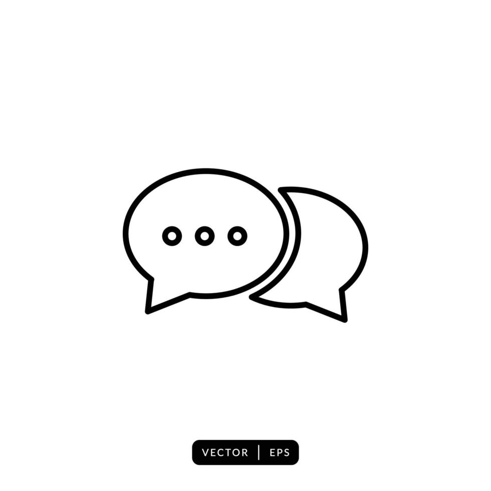 Bubble Speech Icon Vector - Sign or Symbol