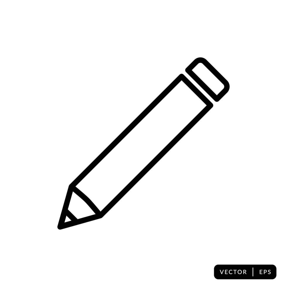 Pencil Icon Vector - Sign or Symbol