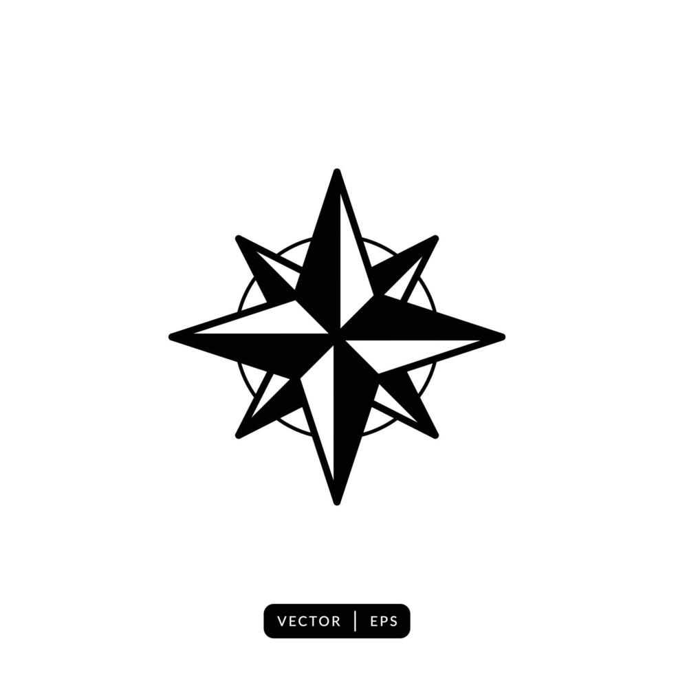 vector de icono de brújula - signo o símbolo
