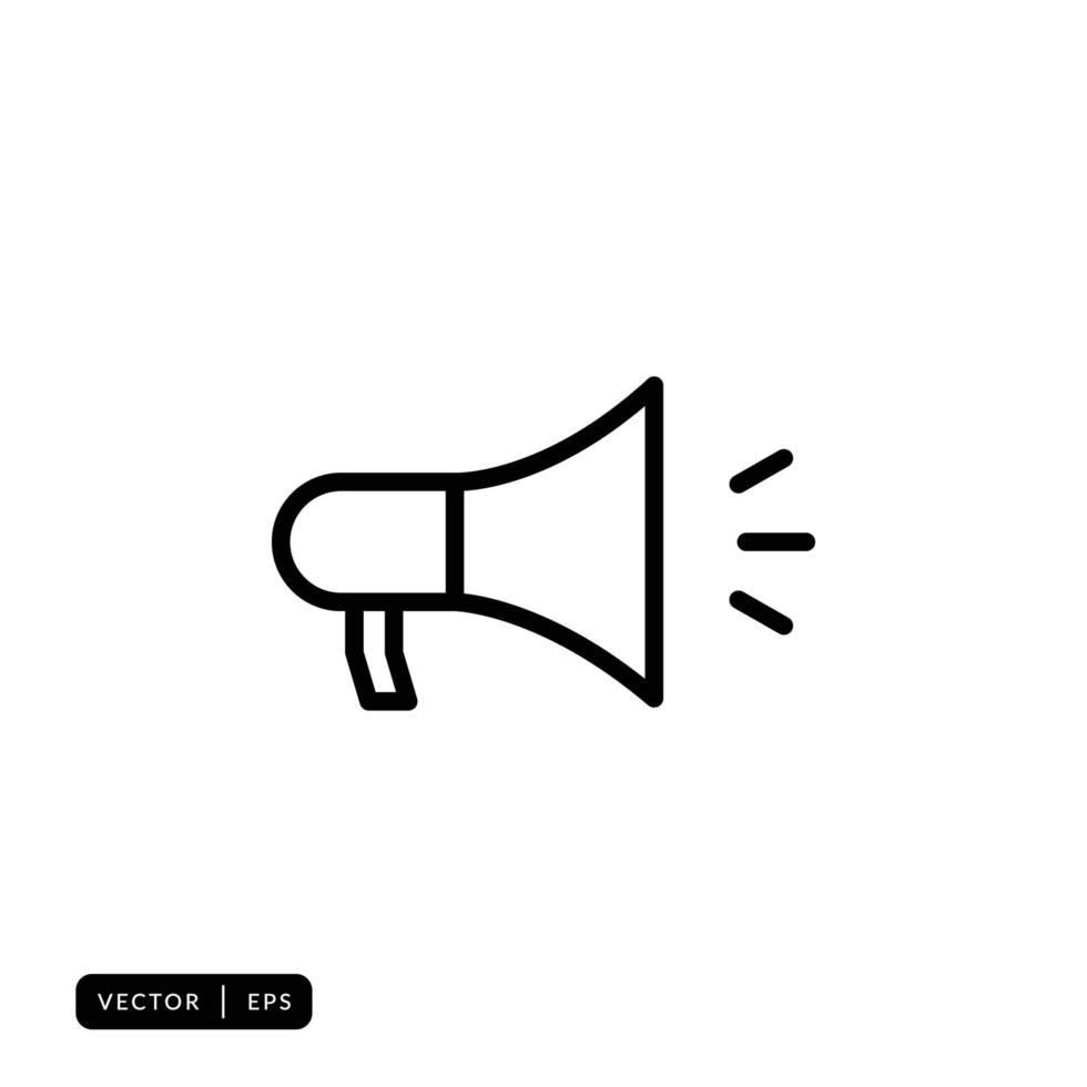 Megaphone Icon Vector - Sign or Symbol